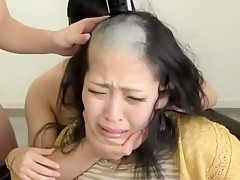 Asian babe shaved bald-live domination video